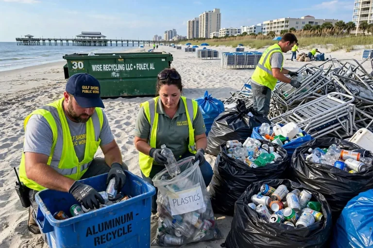 Illustration for the news story: Gulf Shores Turns a Fourth of July Mess Into a Beach Recycling Success Story