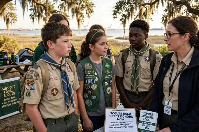 Illustration for the news story: Mobile-Area Scout Troops Look for New Donors After Losing United Way Support