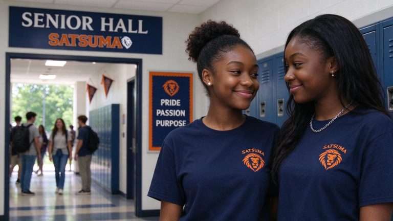 Illustration for the news story: Satsuma High Seniors Savor Bittersweet Final First Day
