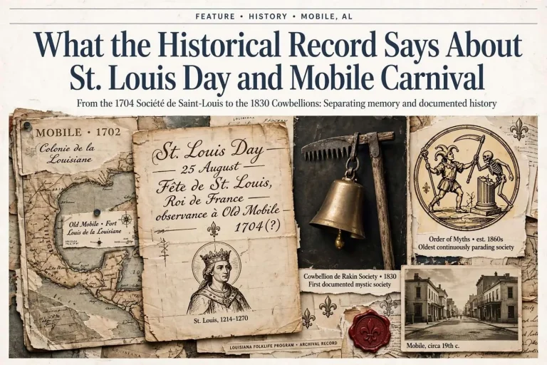 Illustration for the news story: What the Historical Record Says About St. Louis Day and Mobile Carnival