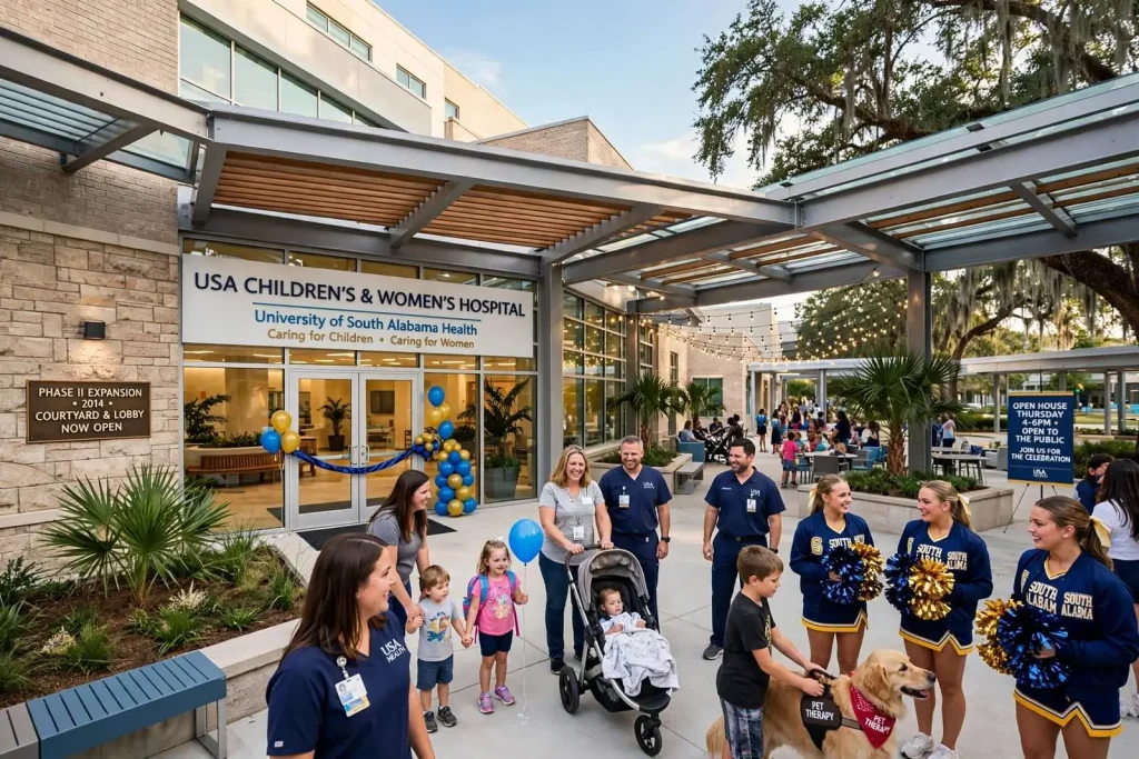 Illustration for the news story: USA Children’s & Women’s Hospital Unveils New Courtyard, Lobby in Mobile