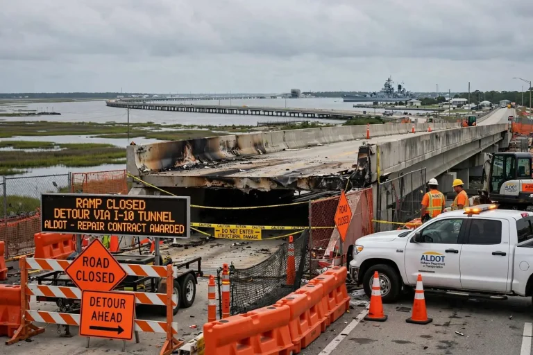 Illustration for the news story: Repair Contract Awarded for Damaged I-10 Causeway Ramp