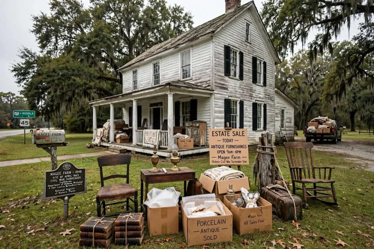 Illustration for the news story: Owner Sells Off Furnishings From Historic Magee Farm Civil War Surrender Site