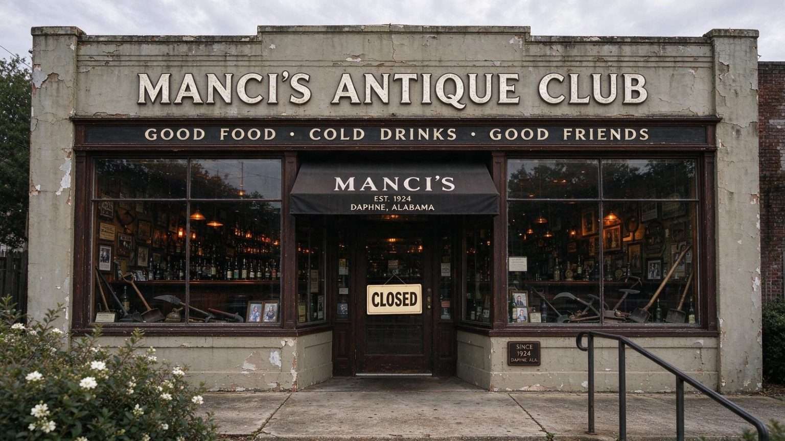 Illustration for the news story: Manci’s Antique Club, Beloved Daphne Watering Hole, Closes Its Doors