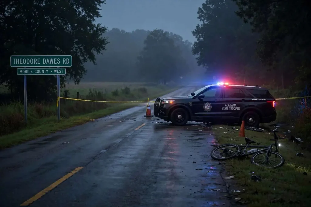Illustration for the news story: Mobile County Bicyclist Killed in Labor Day Weekend Crash