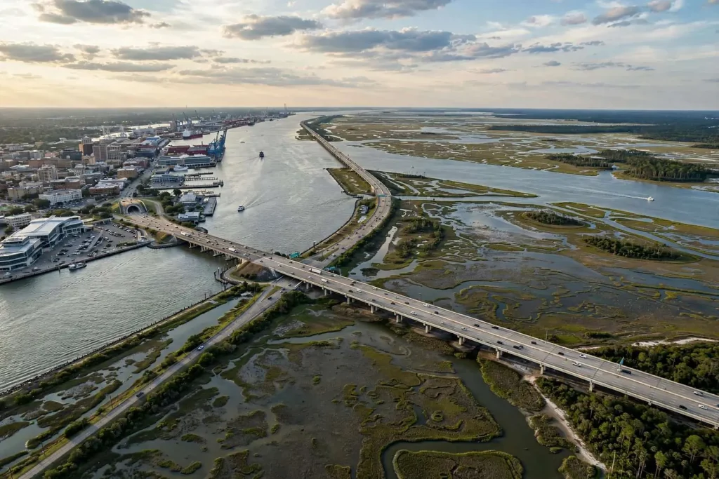 Illustration for the news story: State Sets Two Public Hearings on Mobile River Bridge and Bayway Plan