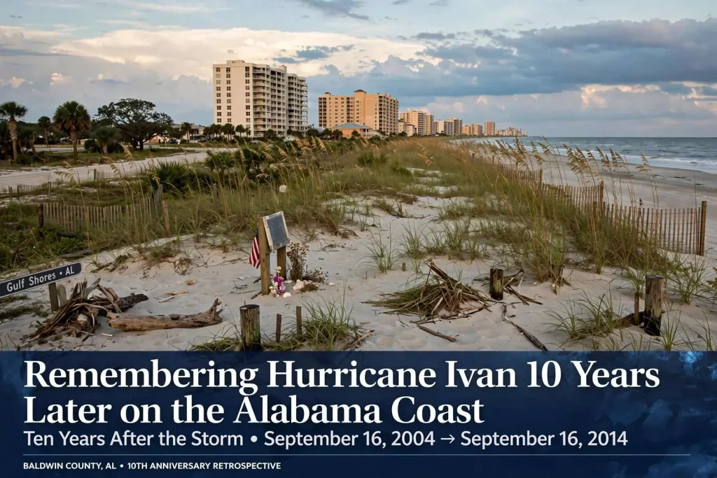 Illustration for the news story: Remembering Hurricane Ivan 10 Years Later on the Alabama Coast