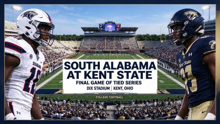 Illustration for the news story: South Alabama Closes Kent State Series Saturday at Dix Stadium With Series Tied 1-1