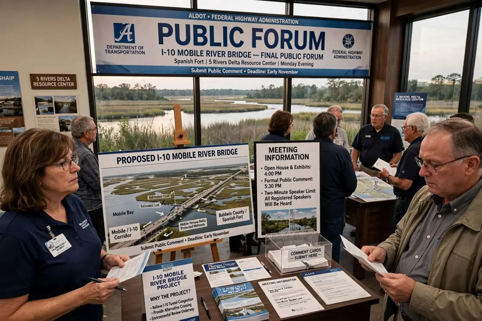 Illustration for the news story: Spanish Fort Hosts Final Public Forum on Proposed I-10 Mobile River Bridge