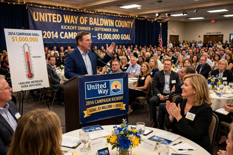 Illustration for the news story: United Way of Baldwin County Sets $1 Million Fundraising Goal for 2014