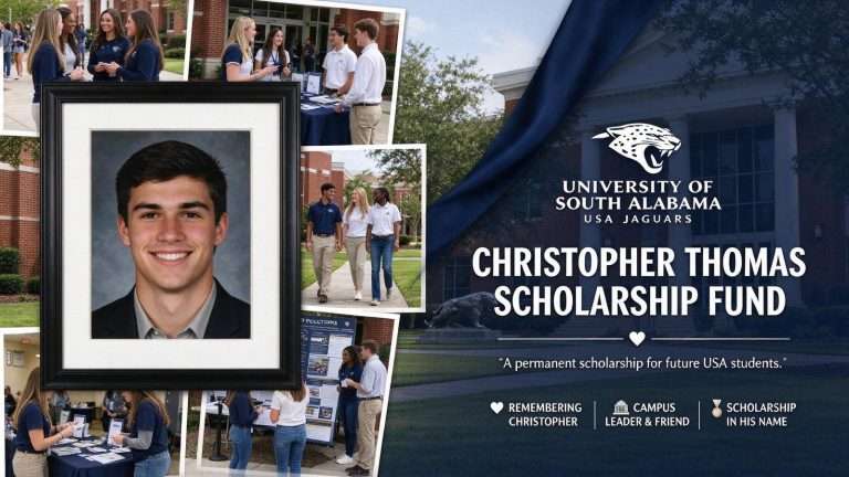 Illustration for the news story: Six Months After His Death, USA Friends Push to Create Scholarship for Christopher Thomas