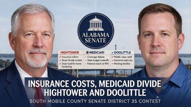 Illustration for the news story: Insurance Costs, Medicaid Divide Hightower and Doolittle in Senate District 35