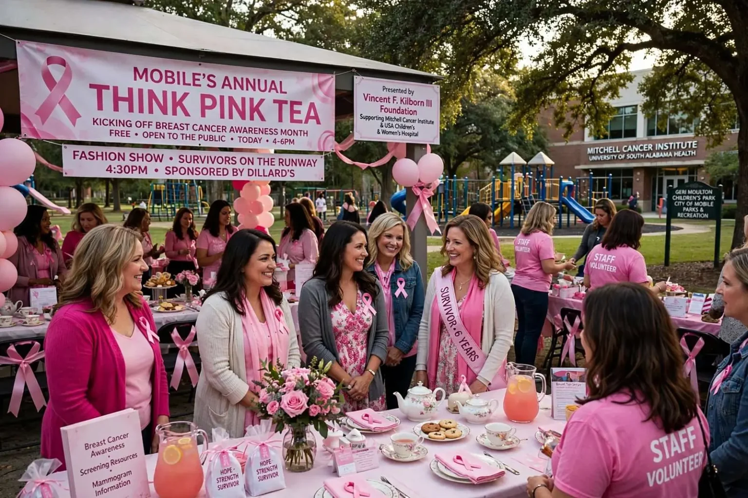 Illustration for the news story: Mobile’s Annual Think Pink Tea Kicks Off Breast Cancer Awareness Month