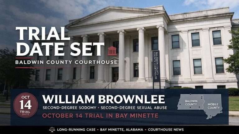 Illustration for the news story: Trial Date Set for Eight Mile Man in Long-Running Baldwin County Sex Abuse Case