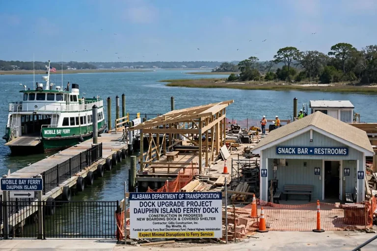 Illustration for the news story: Mobile Bay Ferry Dock on Dauphin Island Set for Upgrade