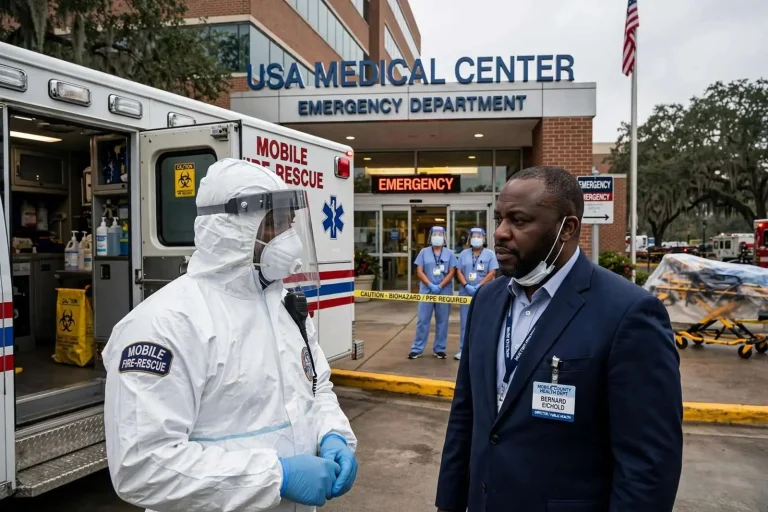 Illustration for the news story: Mobile Health Officials Rule Out Ebola After Woman Hospitalized With Symptoms