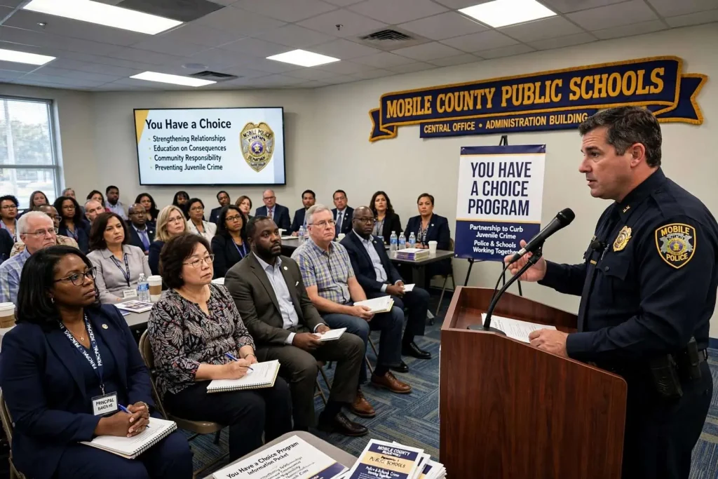 Illustration for the news story: Mobile Police, Schools Launch Joint Push to Curb Juvenile Crime