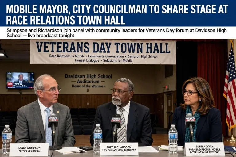 Illustration for the news story: Mobile Mayor, City Councilman to Share Stage at Race Relations Town Hall