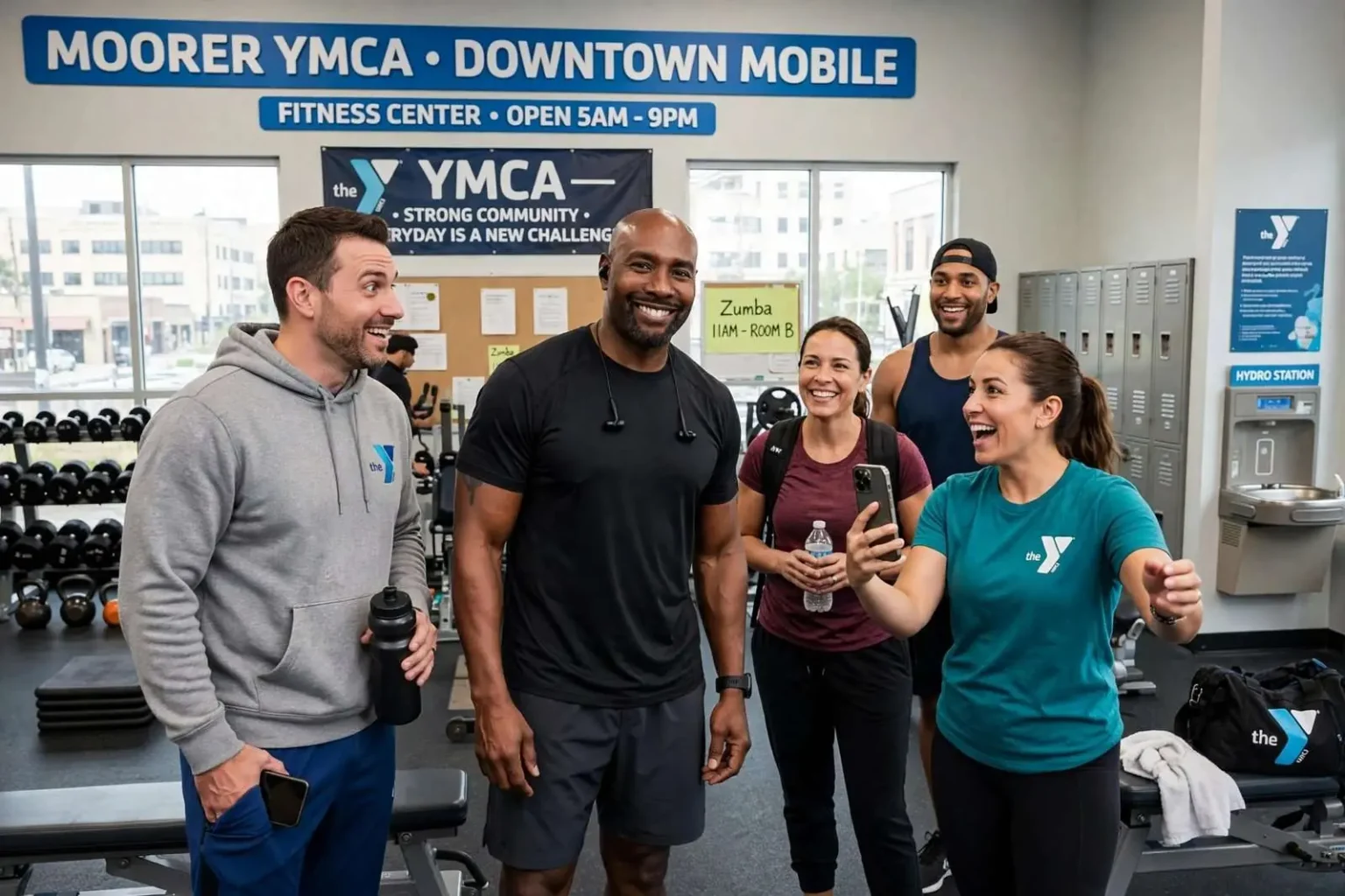 Illustration for the news story: Actor Morris Chestnut Surprises Gym-Goers at Downtown Mobile YMCA