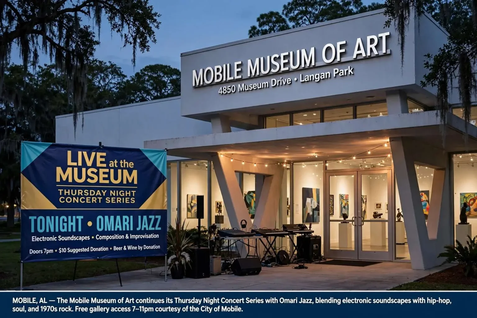 Illustration for the news story: Omari Jazz Brings Electronic Soundscapes to LIVE at the Museum Series