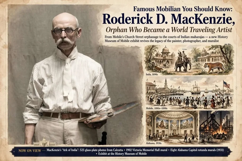 Illustration for the news story: Famous Mobilian You Should Know: Roderick D. MacKenzie, Orphan Who Became a World Traveling Artist