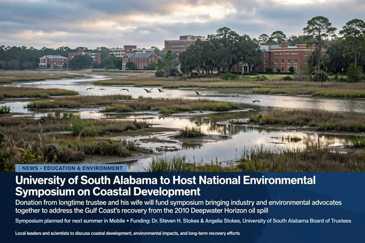 Illustration for the news story: University of South Alabama to Host National Environmental Symposium on Coastal Development