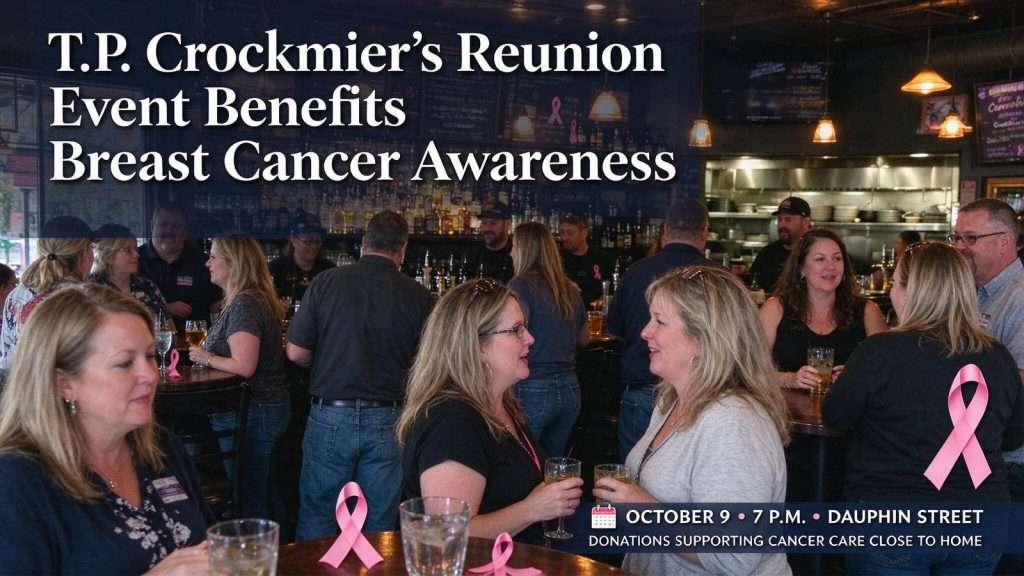 Illustration for the news story: T.P. Crockmier’s Reunion Event Benefits Breast Cancer Awareness