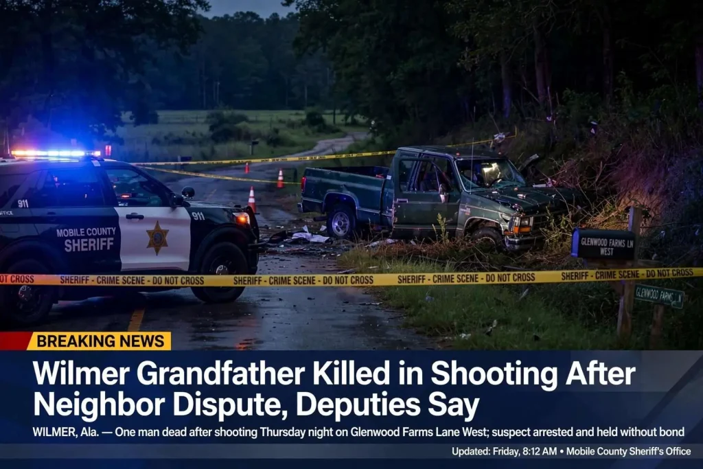 Illustration for the news story: Wilmer Grandfather Killed in Shooting After Neighbor Dispute, Deputies Say