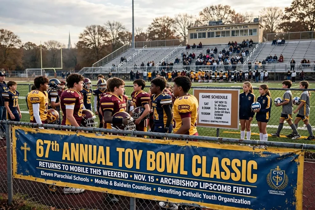 Illustration for the news story: 67th annual Toy Bowl Classic returns to Mobile this weekend