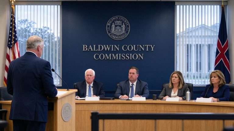 Illustration for the news story: Baldwin County Commission Advances Raises for Top Department Directors