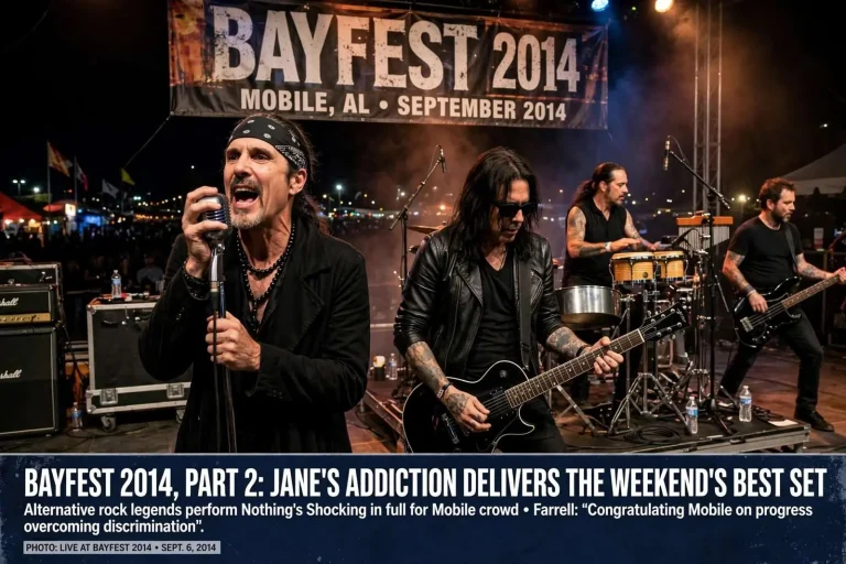 Illustration for the news story: Bayfest 2014, Part 2: Jane’s Addiction Delivers the Weekend’s Best Set