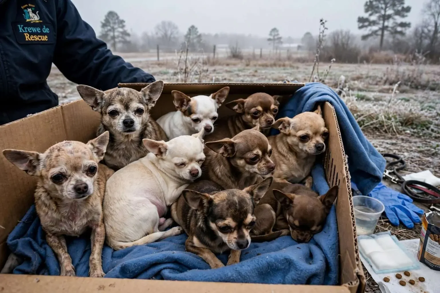 Illustration for the news story: Nine Chihuahuas Rescued After Being Abandoned in Cold West Mobile County