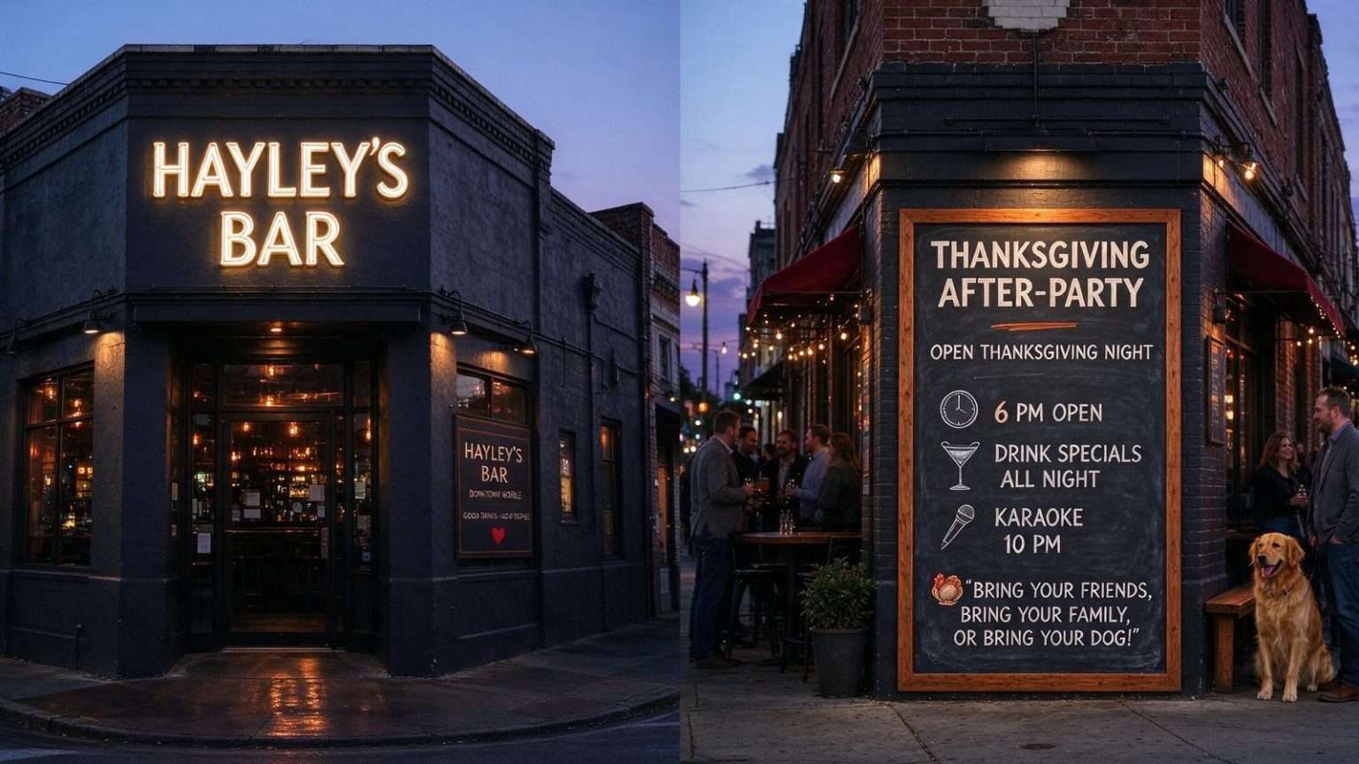 Illustration for the news story: Hayley’s Bar Hosts the Ultimate Thanksgiving After-Party