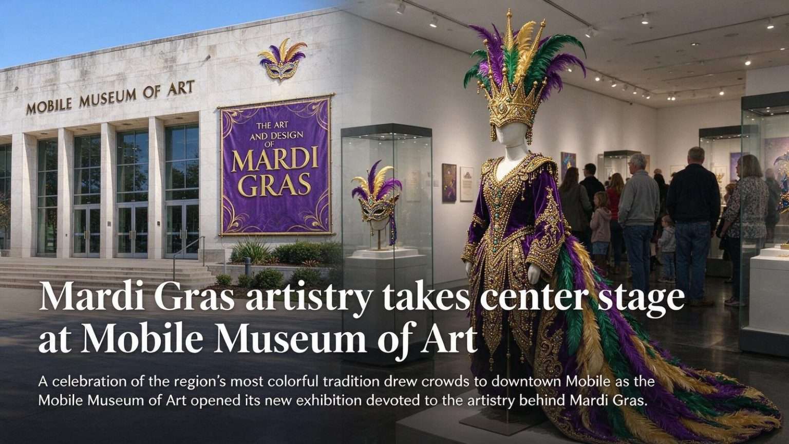 Illustration for the news story: Mardi Gras artistry takes center stage at Mobile Museum of Art