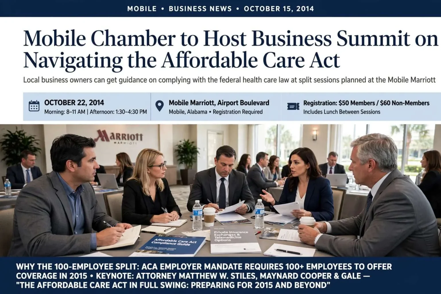 Illustration for the news story: Mobile Chamber to Host Business Summit on Navigating the Affordable Care Act
