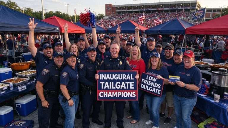 Illustration for the news story: Low Friends Tailgate Group Wins Inaugural South Alabama Jaguars Tailgate Contest