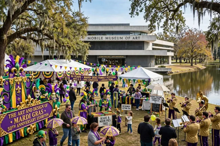 Illustration for the news story: Mobile Museum of Art Marks 50 Years With Mardi Gras Family Festival