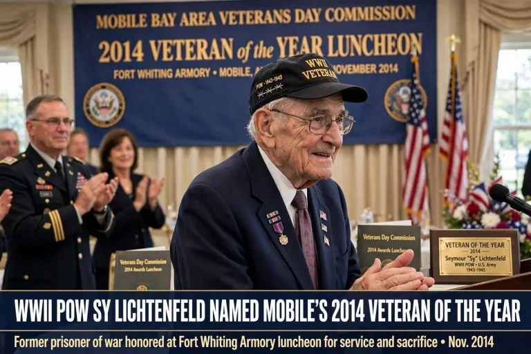 Illustration for the news story: WWII POW Sy Lichtenfeld Named Mobile’s 2014 Veteran of the Year