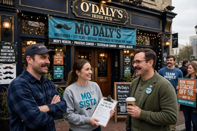 Illustration for the news story: Mo’Daly’s: O’Daly’s Irish Pub Leads Mobile’s Movember Charge