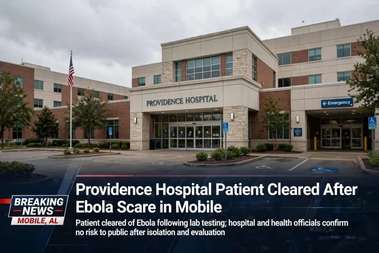 Illustration for the news story: Providence Hospital Patient Cleared After Ebola Scare in Mobile