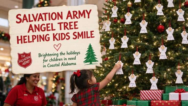 Illustration for the news story: Salvation Army Angel Tree Aims to Help 2,000-Plus Coastal Alabama Kids