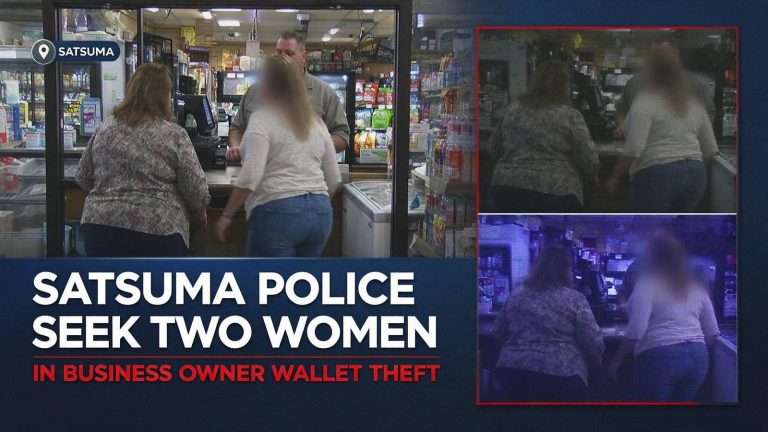 Illustration for the news story: Satsuma police seek two women in business owner wallet theft