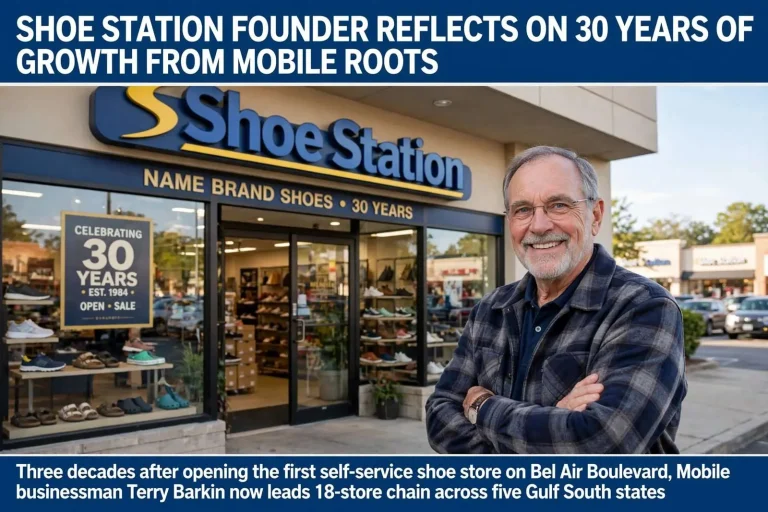 Illustration for the news story: Shoe Station Founder Reflects on 30 Years of Growth from Mobile Roots