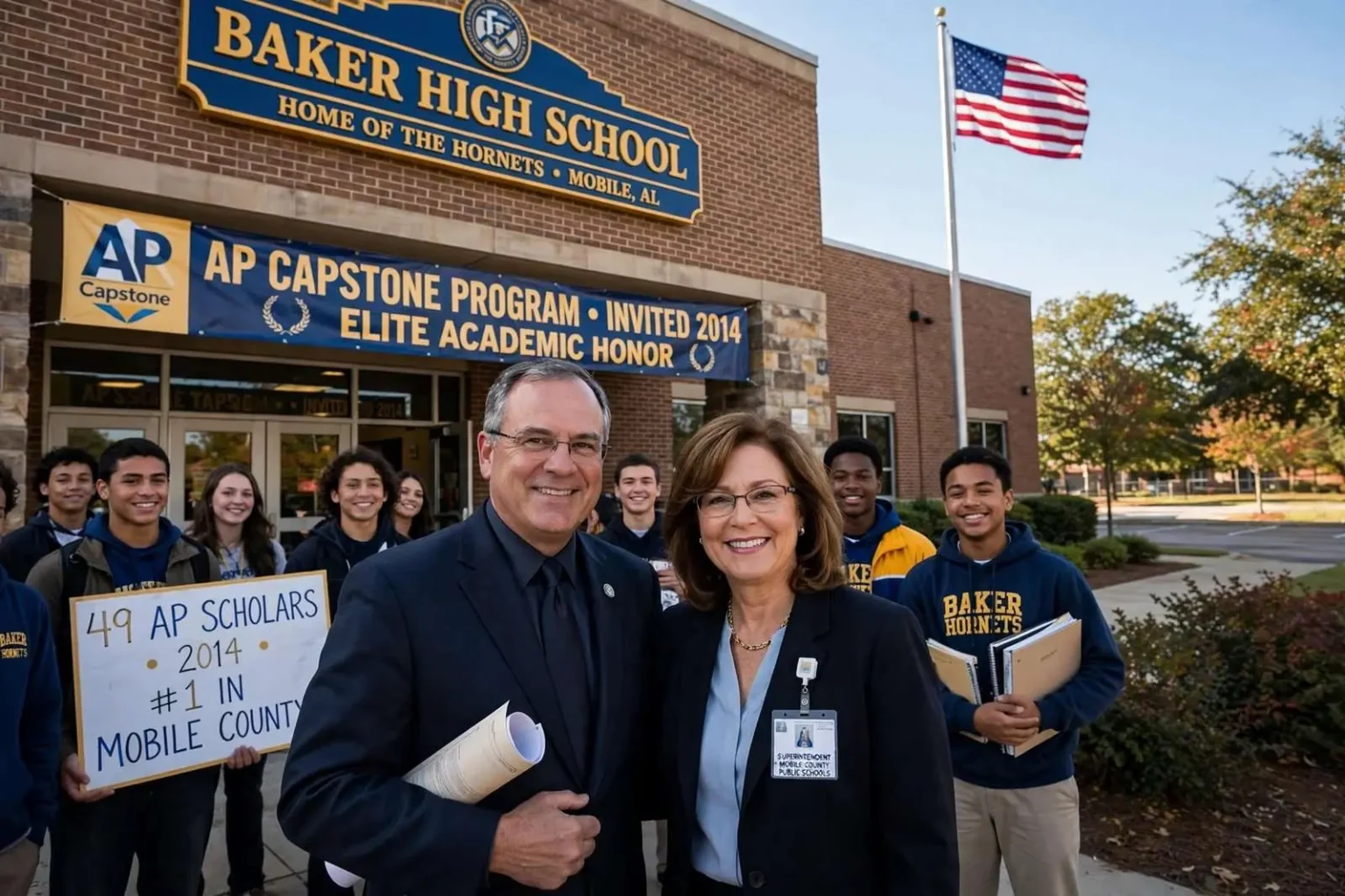 Illustration for the news story: Baker High School Earns Spot in Elite AP Capstone Program