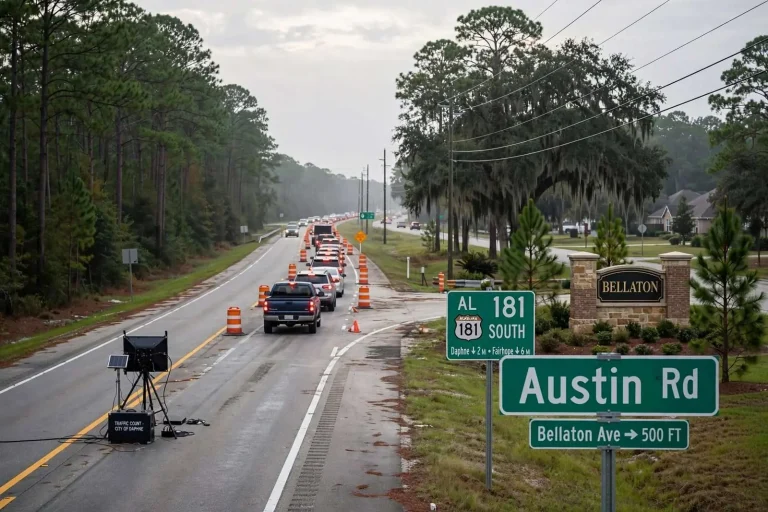 Illustration for the news story: Daphne Backs Traffic Signal Study for Congested Ala. 181 Stretch Near Bellaton