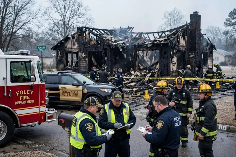 Illustration for the news story: Fatal Foley House Fire Draws Multi-Agency Investigation