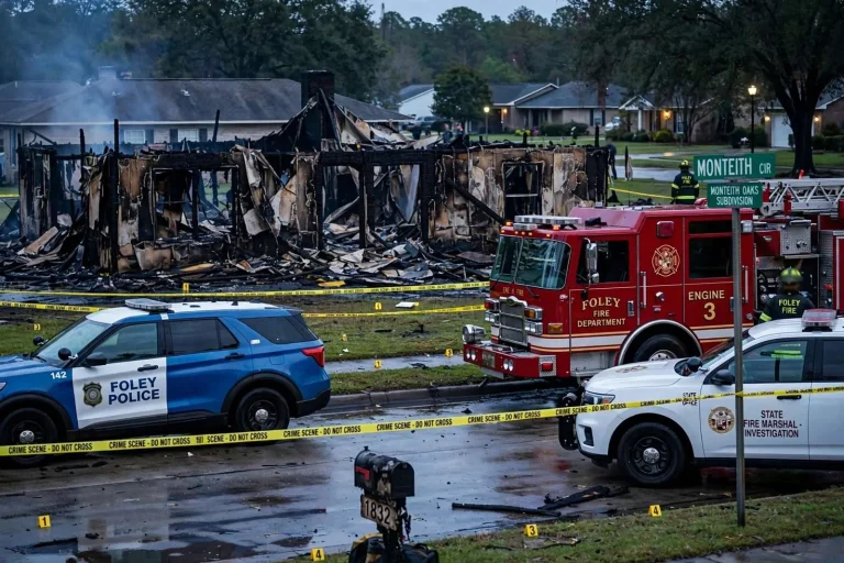 Illustration for the news story: Foley House Fire Death Ruled Homicide, First in Five Years