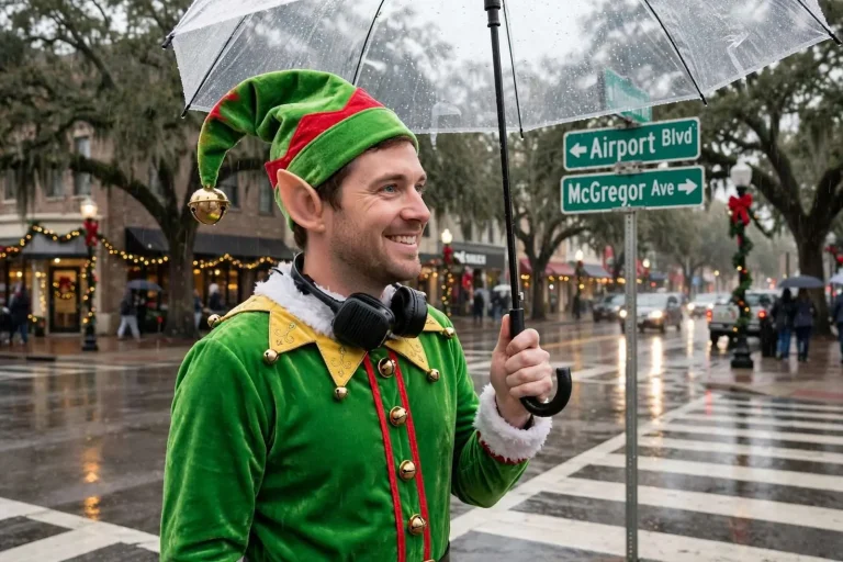 Illustration for the news story: The ‘Human Elf on the Shelf’ Returns to Spread Holiday Cheer Around Mobile