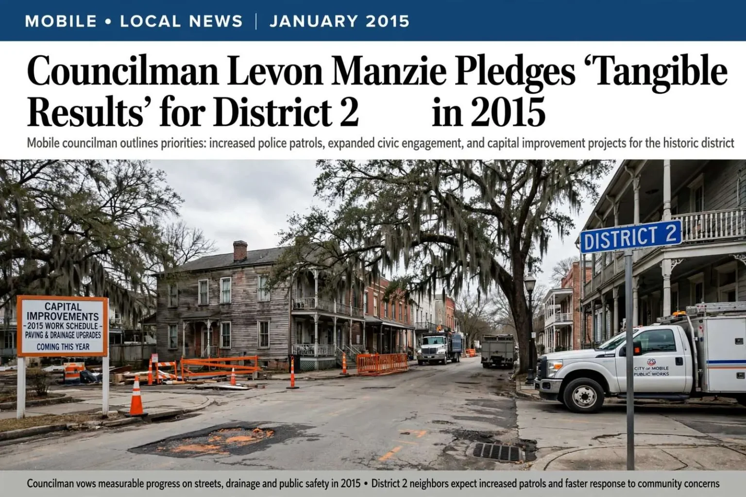 Illustration for the news story: Councilman Levon Manzie Pledges ‘Tangible Results’ for District 2 in 2015