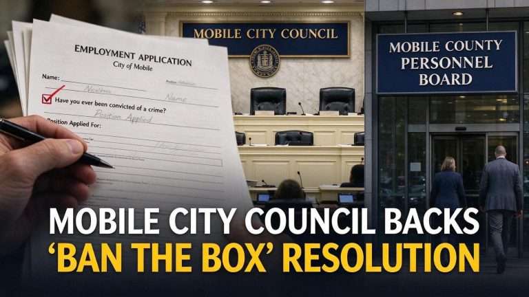 Illustration for the news story: Mobile City Council Backs ‘Ban the Box’ Resolution on Job Applications